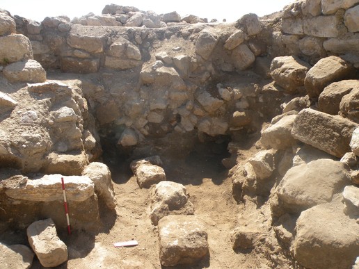 Fig. 14. Trench 2-S: Ayyubid period floor; view from the West (image by Mariusz Burdajewicz).