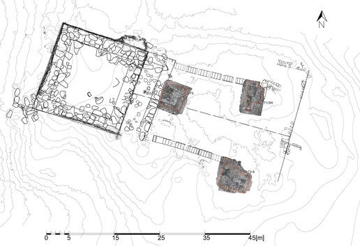 Fig. 1. The site's master plan for 2024 shows the location of excavated trenches (image by Anna Kubicka-Sowińska).
