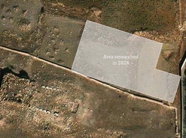 Fig. 29. Location of the resistivity survey conducted in 2024 (image by Jakub Ordutowski).