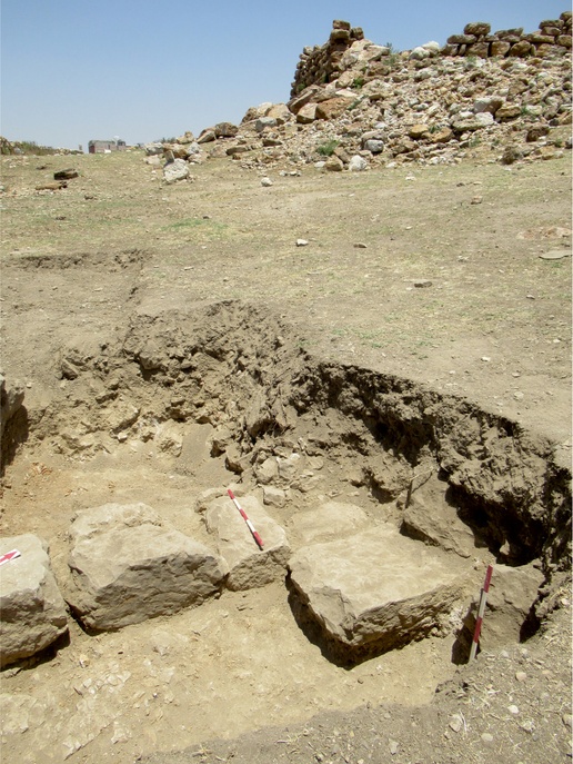 Fig. 16. Trench 6: situation of the trench in relation to the “Ammonite tower” (image by Jolanta Młynarczyk).