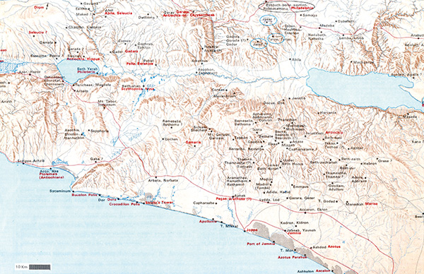Map of the central Levant